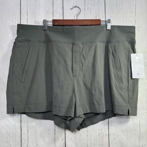 Athleta Trekkie North Short 22 MTOL Green Hiking Shorts Recycled Ripstop Active